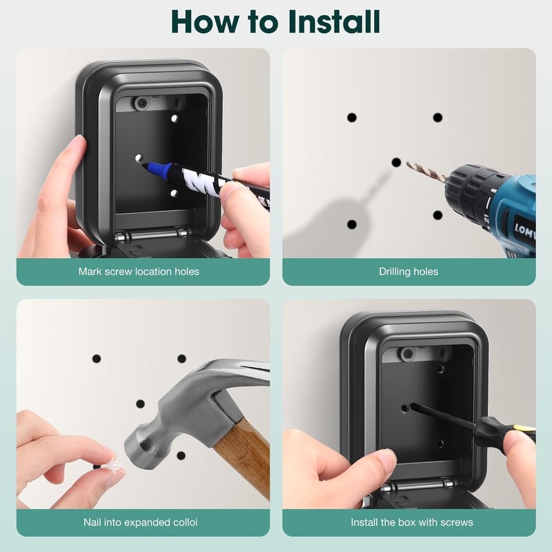 Thlevel Smart Key Lock Box Electronic Bluetooth Lock Box with