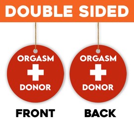 MAIANEY Orgasm Donor Ornament Funny Christmas Ornaments For Adults Dark Joke Prank Gag Gifts For Men Adult Humor Ornament Inappropriate Ornament Gifts Decorations Christmas Tree Xmas Hanging Ornaments