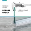 Shower Door Bottom Seal - 2 Pack for Frameless Glass