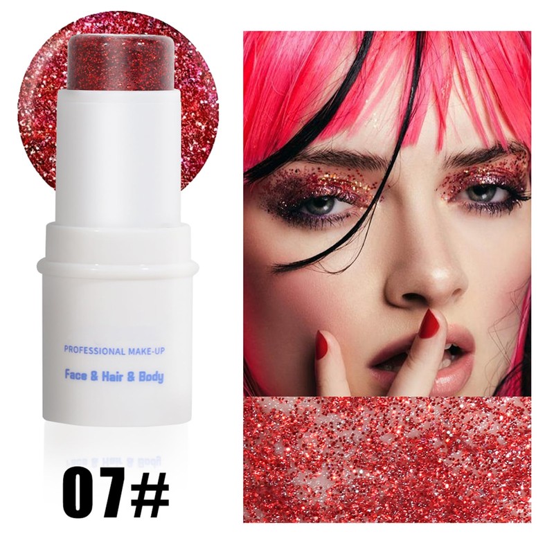 Glitter Face Stick, 3 Colours Body Glitter Stick, Chunky Mermaid