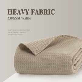 Awellife Waffle Hotel - Cortinas de ducha texturizadas para baño, 230 g/m², forro de tela resistente, 274 cm de ancho x 182 cm de largo