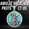 Shusukue Saint Michael/Sebastian/Saint Gabriel/Christoph/Guadalupe/Divina/Benedict/George Necklace, Sterling Silver Archangel Necklace, Religious