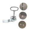 KOMBIUDA 4 Sets Outdoor Garbage Can Locks with Metal Triangular