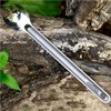 TITECOUGO Titanium Spork, Camping Long Spork Titanium Reusable Multitool Lightweight