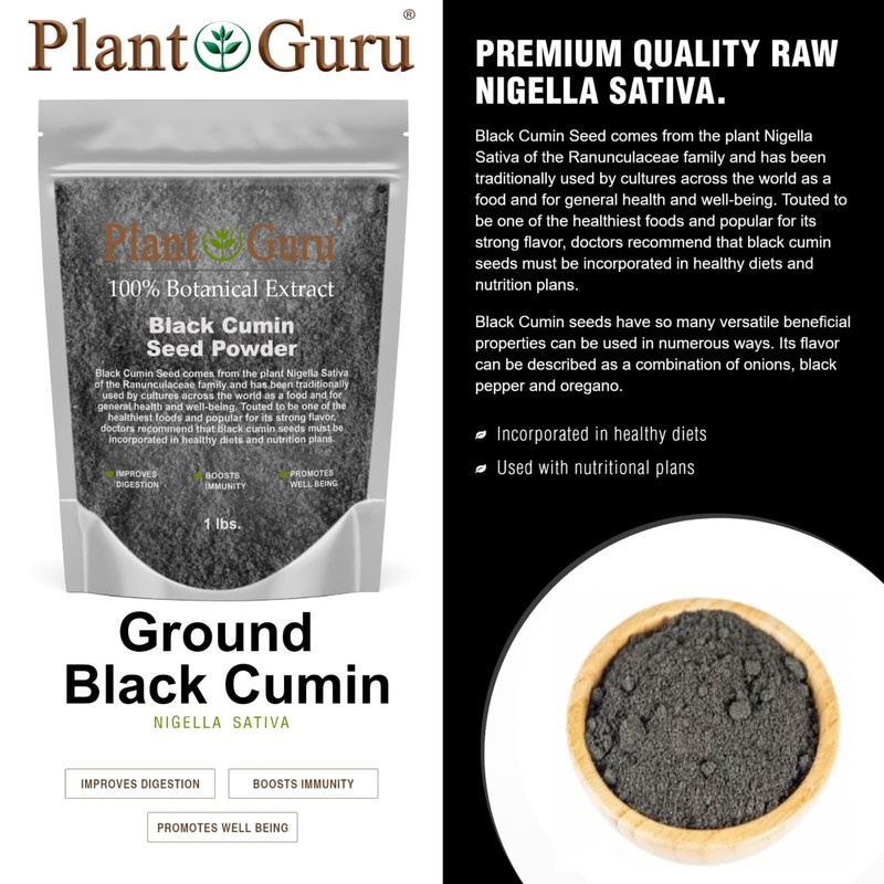 Black Cumin Seed Powder Ground 8 oz. - Nigella Sativa