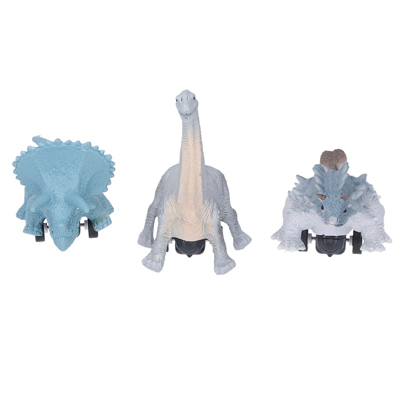 6Pcs Dinosaur Pull Back Car Children Model Simulation Brachiosaurus Tyrannosaurus