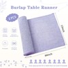 LuoluoHouse Burlap Table Runners Lavender Table Runner 2 Pack 13x84