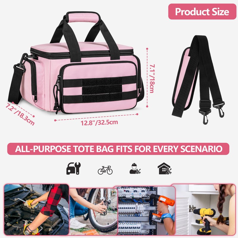 Trahzia Tool Tote Bag for Women, Tool Storage Organizer with