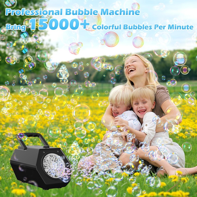 Babuloo Automatic Bubble Machine, Professional Bubble Maker 2 Speeds for