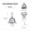 AXELUNA Celtic Knot Pendant Necklace for Women Men S925 Sterling