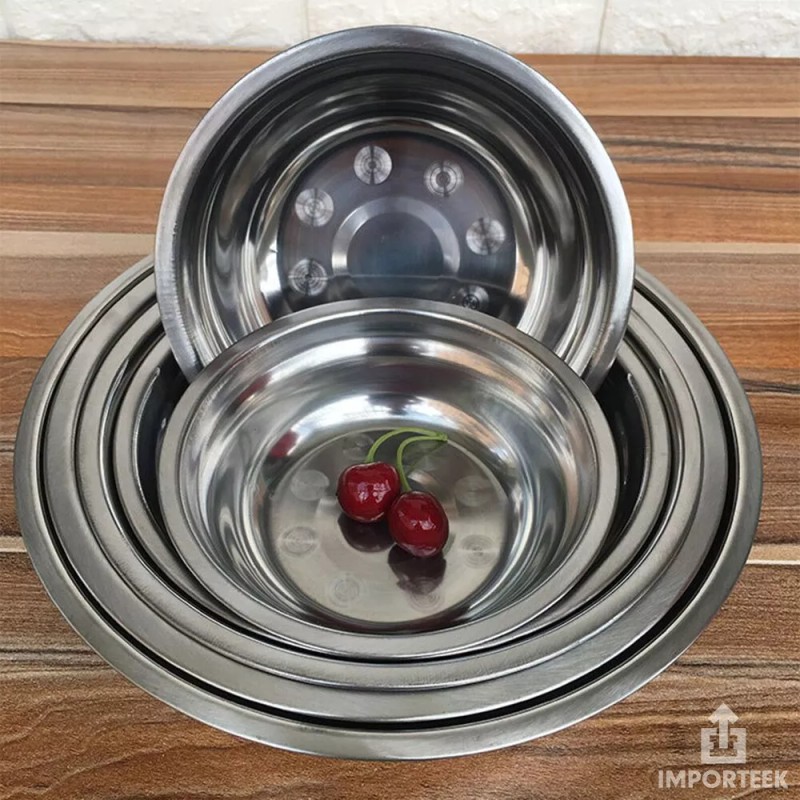 Importeek 3pz Bowl Tazon Acero Inoxidable Ensaladera Mezclar Cocina