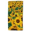 HGOD DESIGNS Sunflower Hand Towels Beautiful Sunflower Yellow and Green