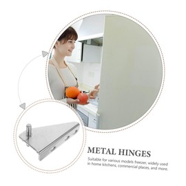 ORFOFE Refrigerator Hinge Door Handle Kit 4pcs Replacement for Fridge Freezer