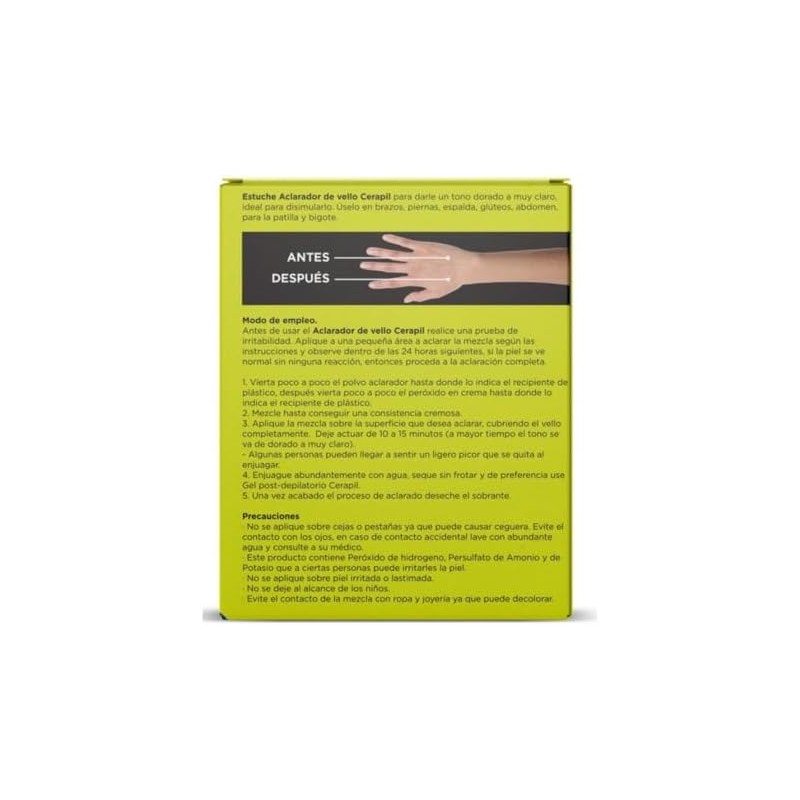 Cerapil Estuche aclarador de vello hair bleach