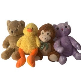Large Weighted chick, cat, bear or monkey with 6 lbs, washable plush weighted buddy, stuffed animal, teddy, duck