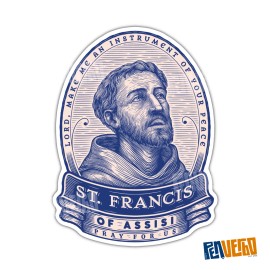 Custom Hand Made Saint Francis of Assisi Quote Sticker | Saint Quote | Religious  Sticker | SQ444
