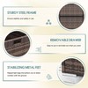 Devoko Outdoor Pool Towel Rack Patio Waterproof Rattan Wicker Storage