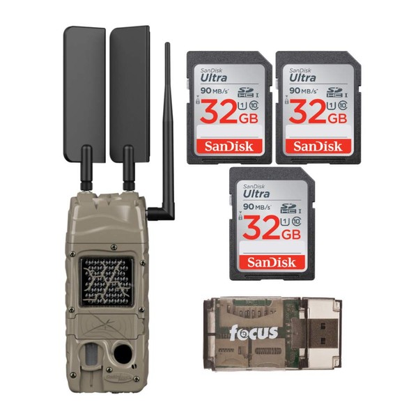 Cuddeback CuddeLink Cell Trail Camera (Verizon) with 32GB SD Cards and Reader Bundle (5 Items)