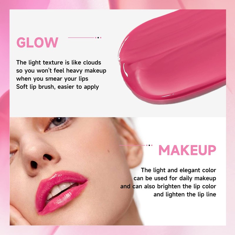 KISSIO Lip Gloss Set,3 PCS Moisturizing and Pigmented Lip Glaze,Liquid