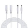 Cable Nahao 2 Pack Power Extension Cable 12ft 2.1mm x 5.5mm Compatible with DC 5V 12V 24V for CCTV Security Camera IP Camera Standalone DVR, LED Strip String Light-Male to Female (White)