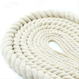Cotton Rope, Macrame Cord, Thick Cotton Cord for DIY Crafts, Gardening, Decoration, 15 mm x 10 m, Wall Hanging, Strong Rope, Beige