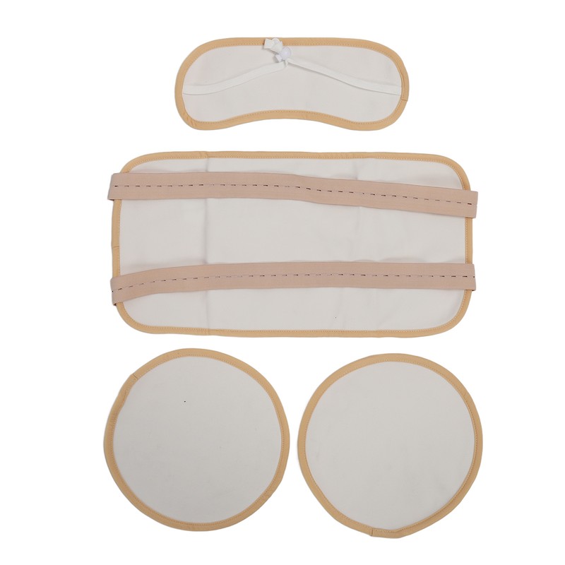 4pcs Castor Oil Packs Set Adjust Straps Prevent Leakage Washable