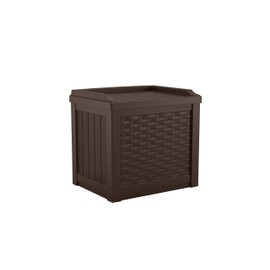 Suncast 22 Gallon Small Resin Storage Seat, Java, SSW600J
