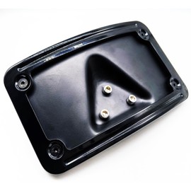 Aluminum 4"×7" Curved Laydown License Plate Frame 3 Hole Mount for Harley Davidson, for Honda VTX1300 VTX1800 Motorcycles