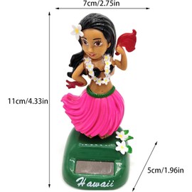 Jizlan 1Pc Hawaiian Girl Dashboard Doll Girl Dashboard Hawaii Dancing for Car Figurines for Home Decor Mini,Dolls Accessories