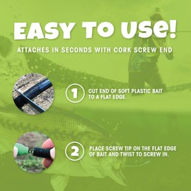 Floatzilla Soft Lure Float Accessories - Small Fire Tail Green Pumpkin Goby Soft Plastic Worms Bait Float Accessories for All Game Fish Terminal Tackle Floats for Bass Trout Walleye Crappie Fishing