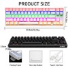60% Mechanical Gaming Keyboard,Ultra-Compact Rainbow Backlit Keyboard Bluetooth 4.0 Tepy