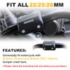 REARACE 2 Pair Motorcycle Bumper Blocks, 22MM/25MM/28MM Engine Guard Bumper