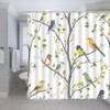 Fsfusvk Bird Shower Curtain Spring Colorful Birds on Tree with