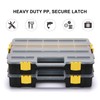 Mayouko Stackable Plastic Toolbox Organizer, Interlocking Small Parts Organizer, Compartment