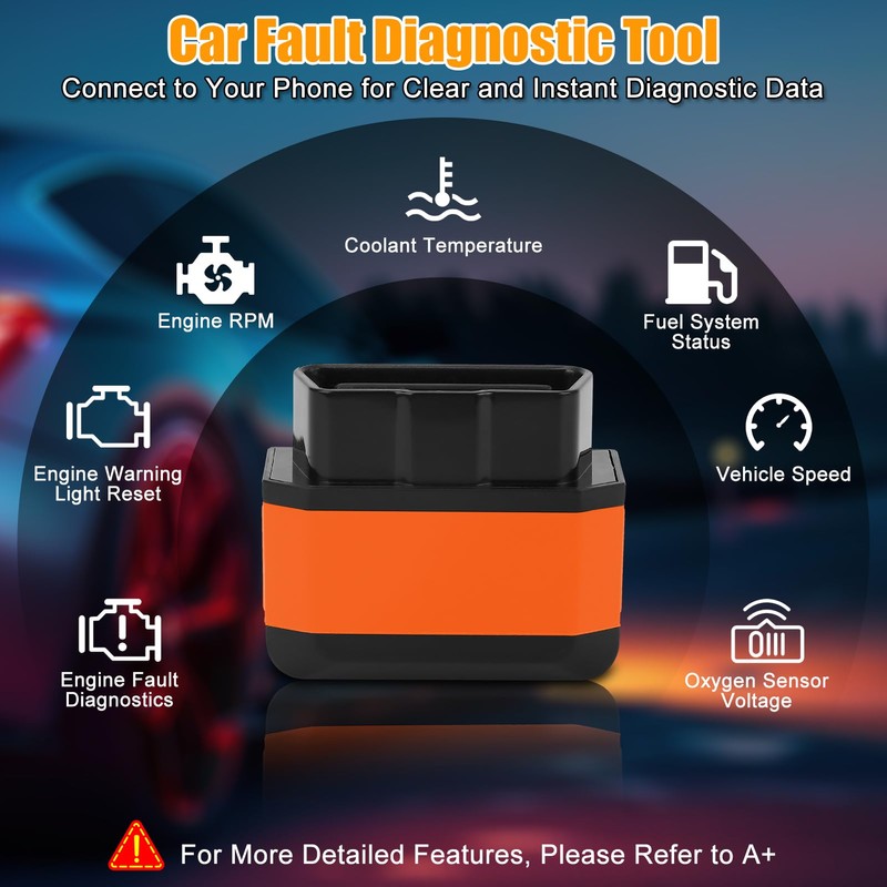 WODHMIEY OBD2 Bluetooth Diagnostic Tool, Car Engine Fault Code Reader