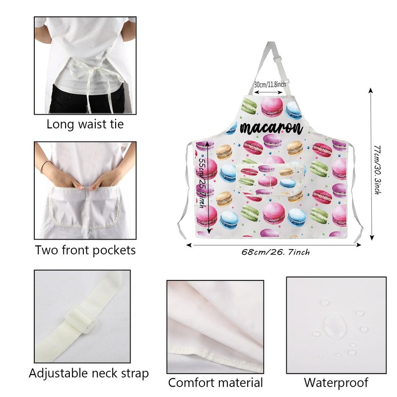 Macaron Inspired Kitchen Apron Macarons Baking gift Macaron Lover Gift