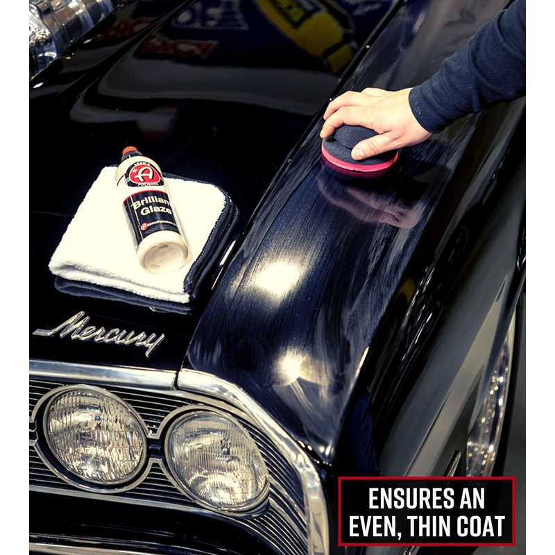 Adam's Red Hex Grip Car Detailing Applicator - Soft Foam