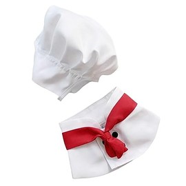 Pet Chef Hat, Pet Cooking Costume, Adjustable Size, Breathable, Stylish, Cute for Dogs (S)