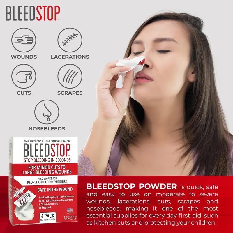 BleedStop First Aid Powder for Blood Clotting - 5 PK