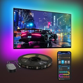 Govee Govee LED TV Hintergrundbeleuchtung 4.6M, RGBIC LED Streifen fr 70-80-Zoll TVs, Steuert durch Bluetooth und Wi-Fi, Funktioniert mit Alexa & Google Assistant, 11 Musikmodi, 99+ Szenenmodi