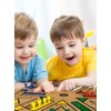 Fast Track Game Wood 35.5cm Diameter Family Board Game Brown