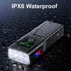 Bike Light USB-C Rechargeable, Super Bright 6-LED Headlight, IPX6 Waterproof,
