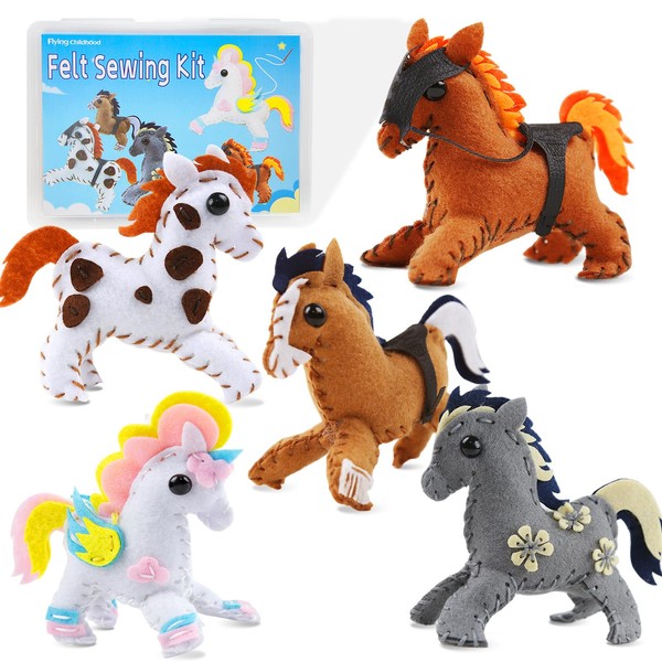 IROLEHOME Beginner Sewing Kit for Kids Age 6-12,5 Easy DIY