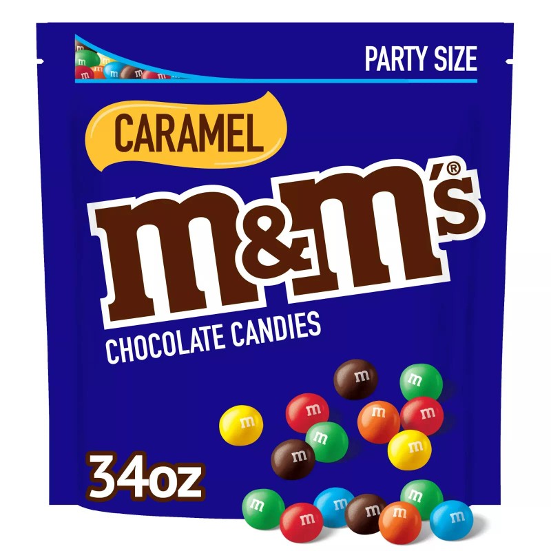 M&M's Caramel Milk Chocolate Candy Party Size - 34 oz