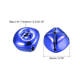 sourcing map Jingle Bells, 3/4"(20mm) 120pcs Small Bells for Crafts DIY Christmas, Holiday Decoration, Musical Party, Home, Festival, Wedding, Dark Blue