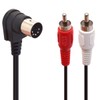 HTGuoji Din 5 Pin to RCA Cable, 90 Degree Right