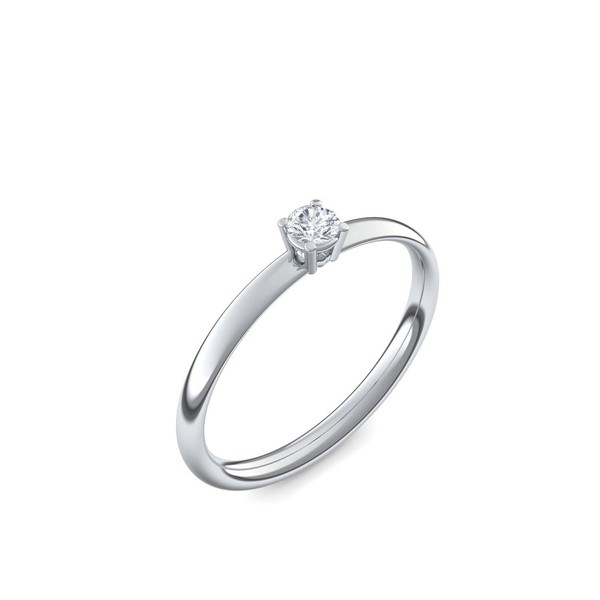 Amoonic Concinnity Women's Cubic Zirconia Eternity Ring Round Thin 925
