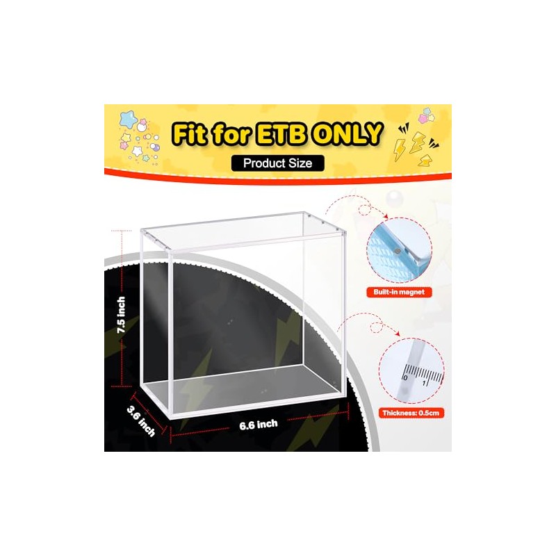 ETB Protector Case, 5mm ETB Acrylic Display Case, Clear Ultra
