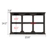 SOFE Distressed Black Floating Shelf with Carved Accents, 3-Tier Wall