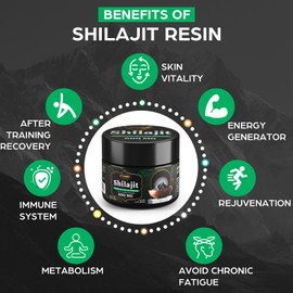 Sennasi 600 MG Shilajit Resin - Shilajit Supplement with Fulvic Acid & 85+ Trace Minerals for Energy, Immunity, Brain Power, 60 Grams